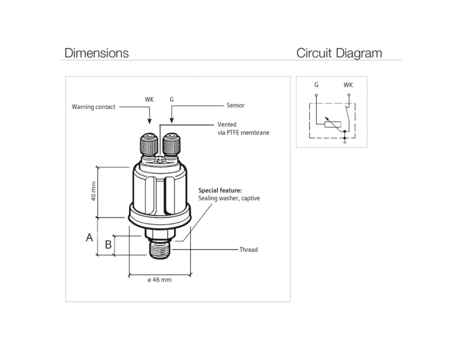 10 BAR - M10 X 1 - CON ALLARME A 0,75 BAR