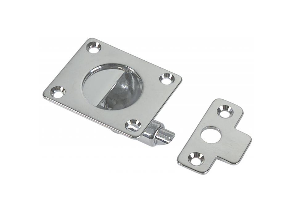 ALZAPAGLIOLO E FERMA PORTA OTTONE CROMATO A SCATTO