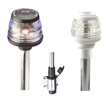 ASTA CON BASE A PARETE FANALE NERO