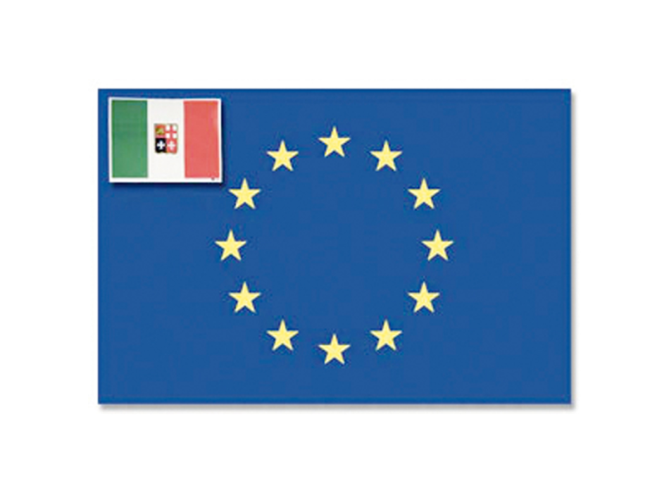 BANDIERA EUROPA+ITALIA CM.40X60