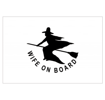 BANDIERA MOGLIE A BORDO CM.20X30