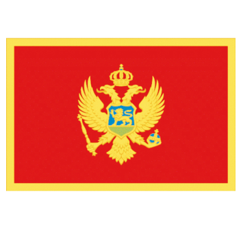 BANDIERA MONTENEGRO CM.20X30