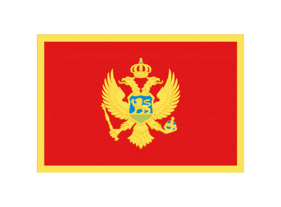 BANDIERA MONTENEGRO CM.20X30