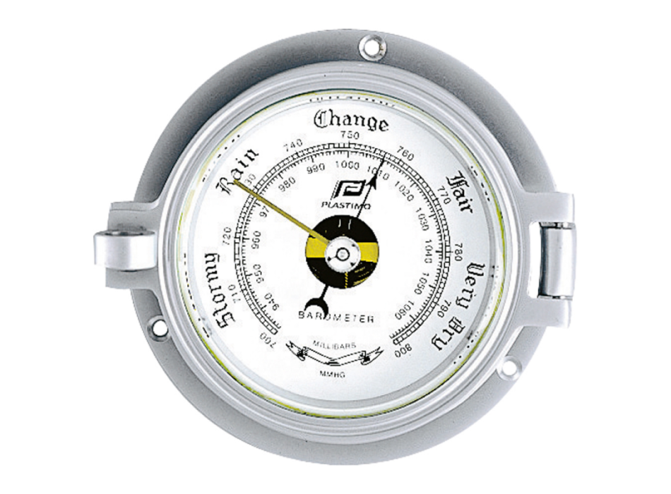 BAROMETRO IN ALLUMINIO CROMATO OPACO