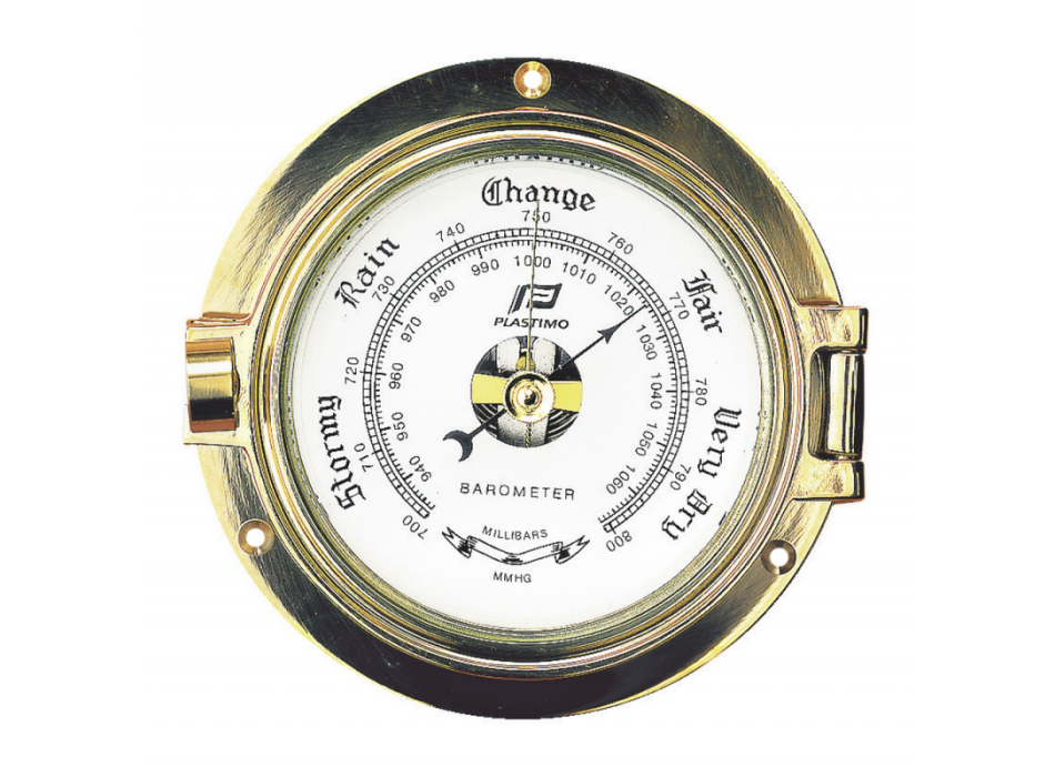 BAROMETRO IN OTTONE LUCIDO