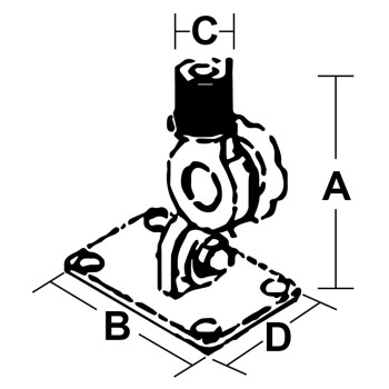 BASE ANTENNA DOPPIO SNODO CON ATTACCO FAST FIT