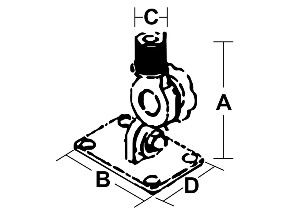 BASE ANTENNA DOPPIO SNODO CON ATTACCO FAST FIT