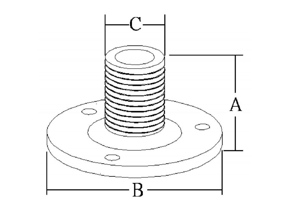 BASE ANTENNA INOX TONDA
