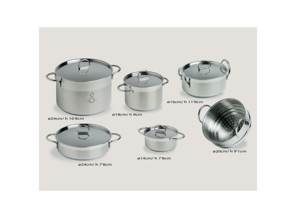 BATTERIA DA CUCINA IMPILABILE