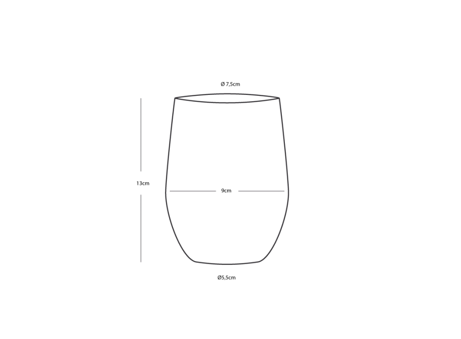 BICCHIERI DA BIBITA Ø CM 9 X 13H - SET 6 PEZZI