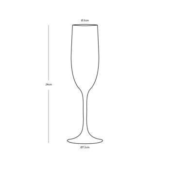 BICCHIERI DA CHAMPAGNE Ø CM 5 X 24H - SET 6 PEZZI