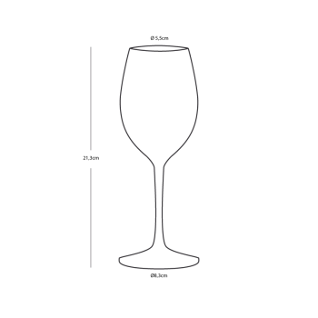 BICCHIERI VINO Ø CM 5,5 X 21,3H - SET 6 PEZZI