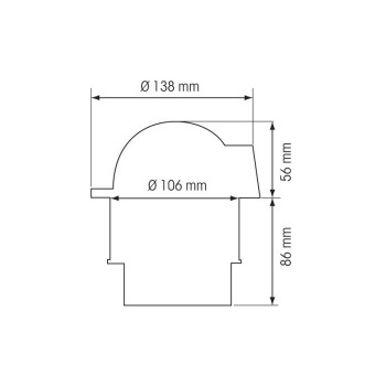 BUSSOLA BIANCA CON ROSA CONICA NERA