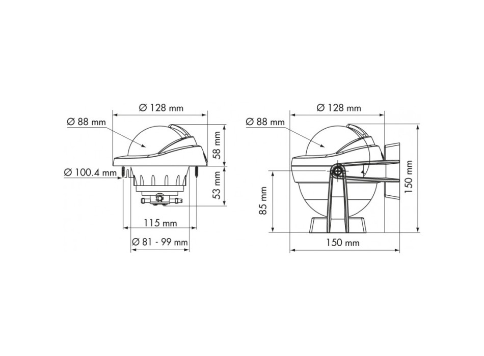 BUSSOLA BIANCA CON ROSA PIATTA NERA