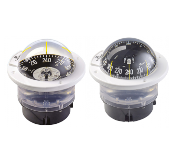 BUSSOLA BIANCA CON ROSA PIATTA NERA