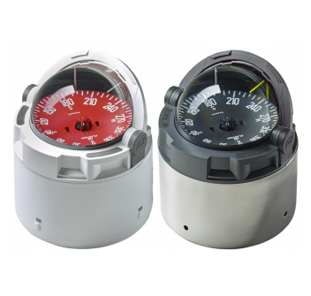 BUSSOLA BIANCA CON ROSA PIATTA ROSSA