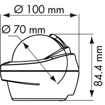 BUSSOLA BIANCA PER PIANO ORIZZONTALE