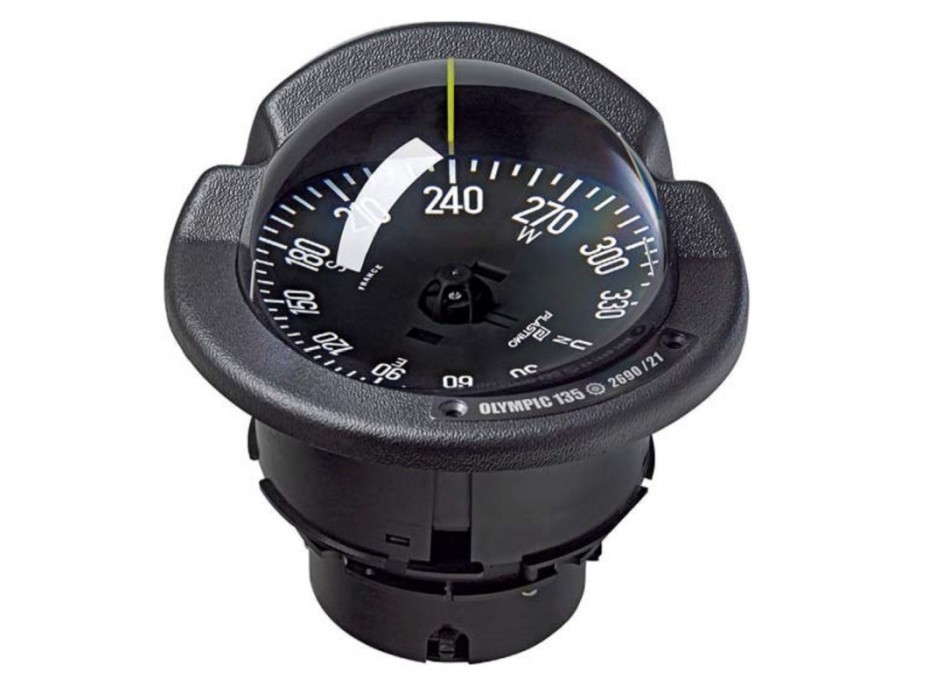 BUSSOLA NERA CON ROSA PIATTA NERA