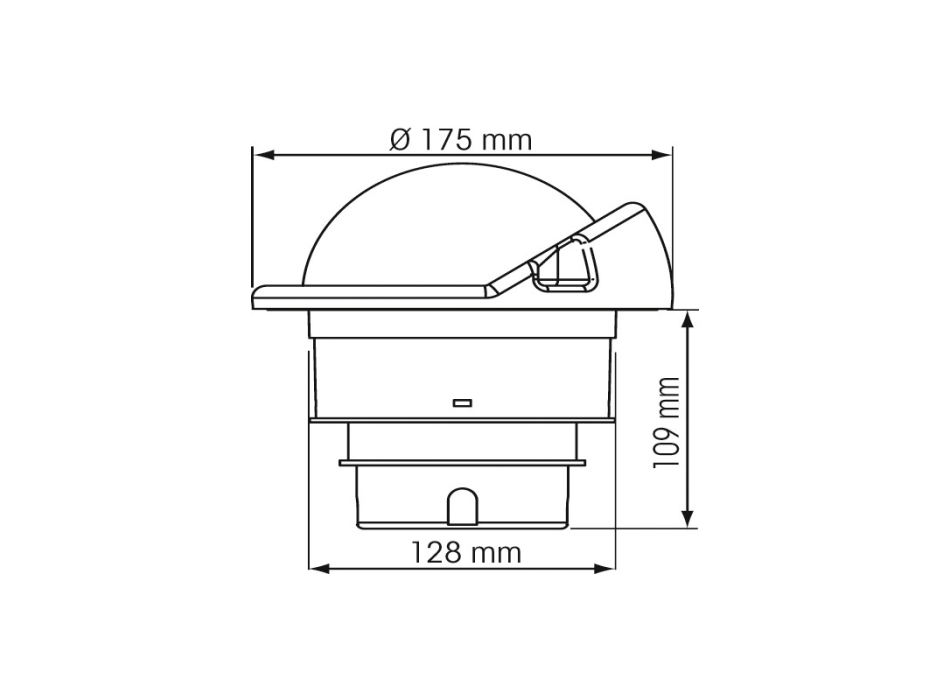 BUSSOLA NERA CON ROSA PIATTA NERA