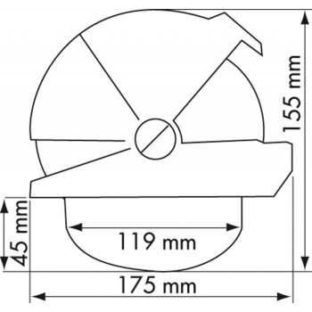 BUSSOLA NERA CON ROSA PIATTA NERA