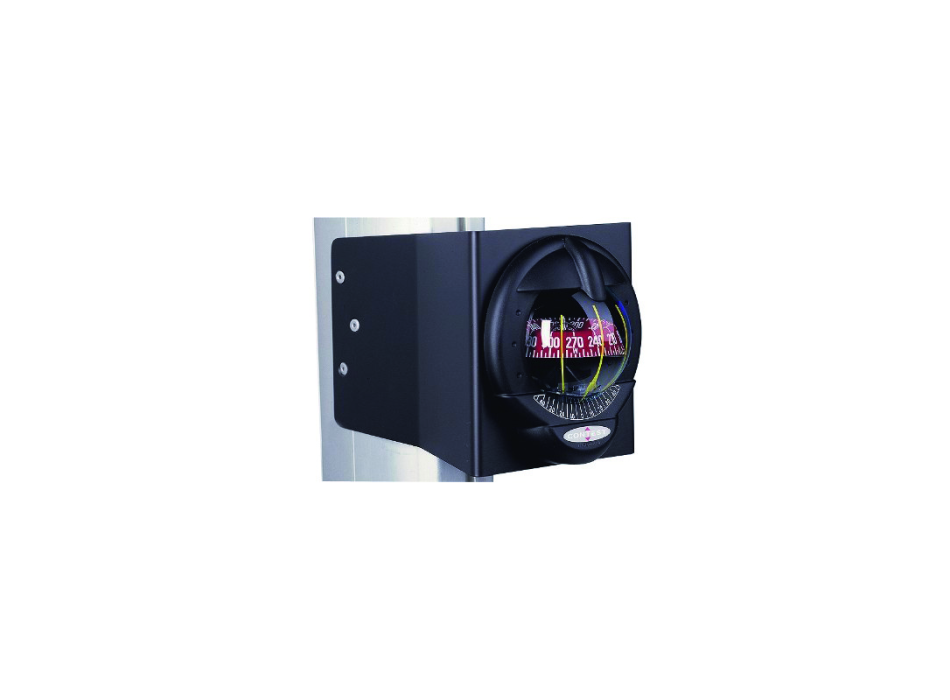 BUSSOLA NERA CON ROSA ROSSA MONTAGGIO SU PARATIA INCLINATA 10-25°