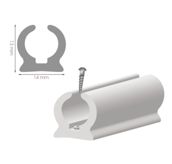CANALINA IN PVC A RELINGA