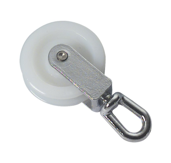 CARRUCOLA IN NYLON E OTTONE CON OCCHIO