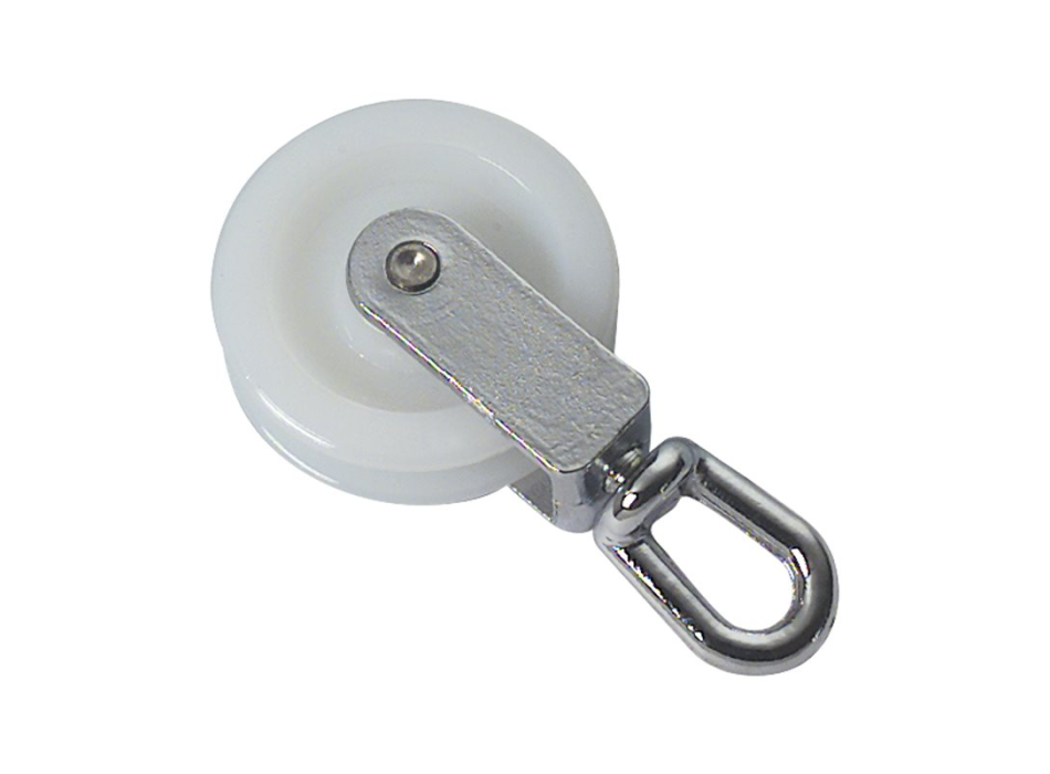 CARRUCOLA IN NYLON E OTTONE CON OCCHIO