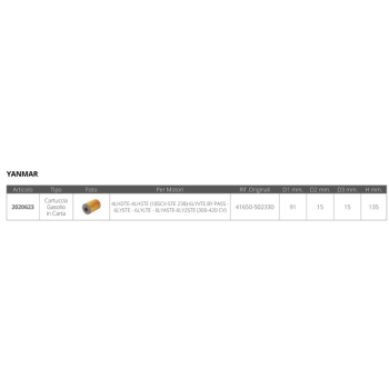 CARTUCCIA GASOLIO YANMAR