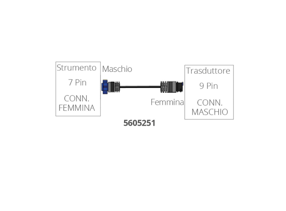 CAVO ADATTATORE DA 7 PIN MASCHIO A 9 PIN FEMMINA