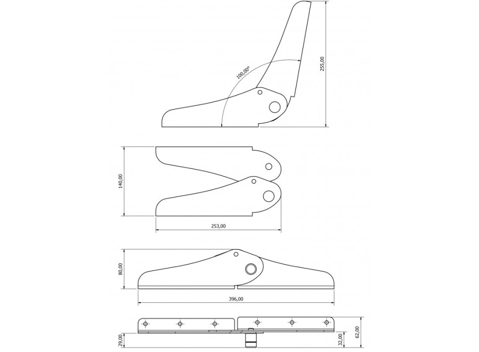 CERNIERA AISI 316 PER SEDILE