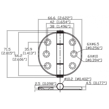 CERNIERA IN ACCIAIO INOX AISI 316 CON NODO  STANDARD