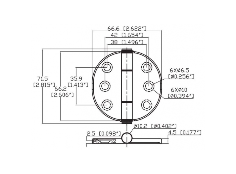 CERNIERA IN ACCIAIO INOX AISI 316 CON NODO  STANDARD