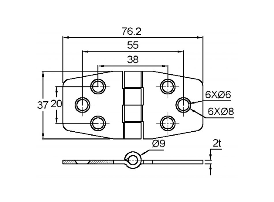 CERNIERA INOX 316 CON COPERTURA