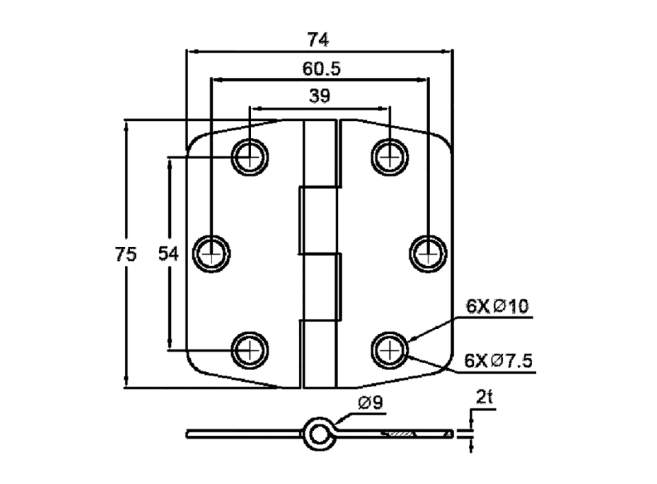 CERNIERA INOX 316 CON COPERTURA
