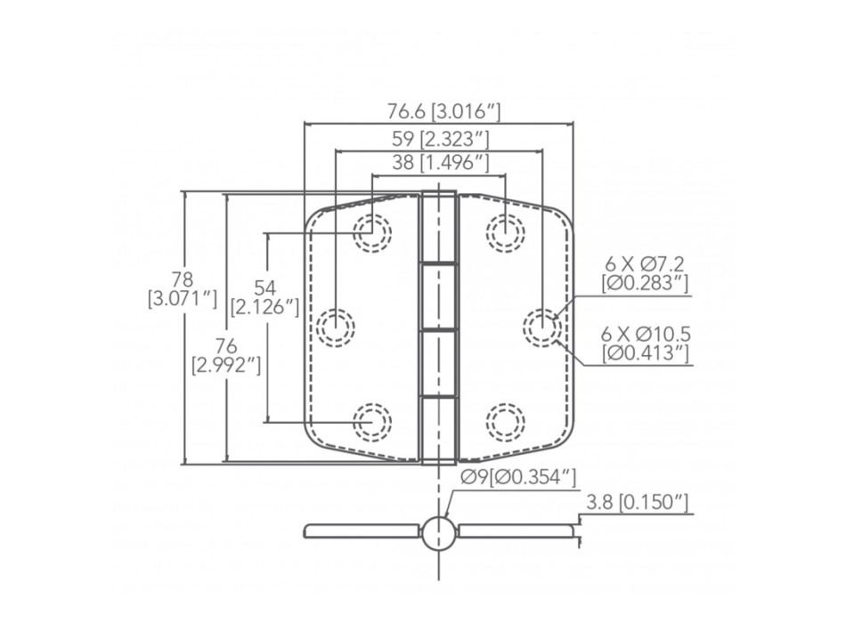 CERNIERA INOX 316 CON COPERTURA