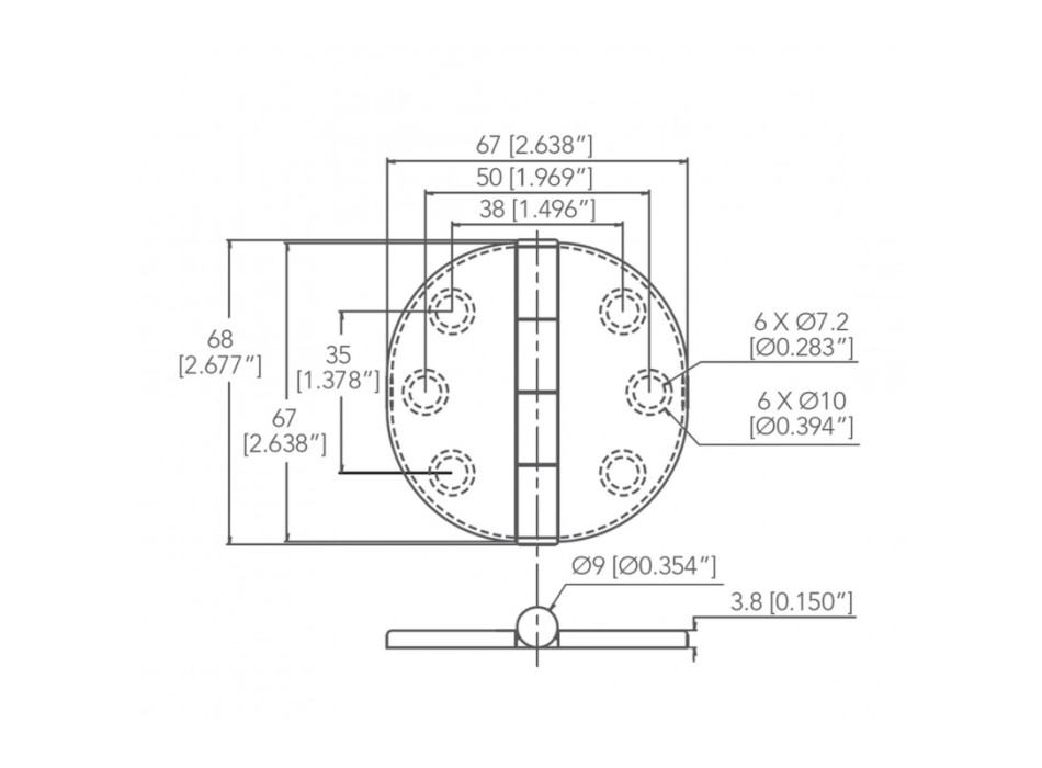 CERNIERA INOX 316 CON COPERTURA