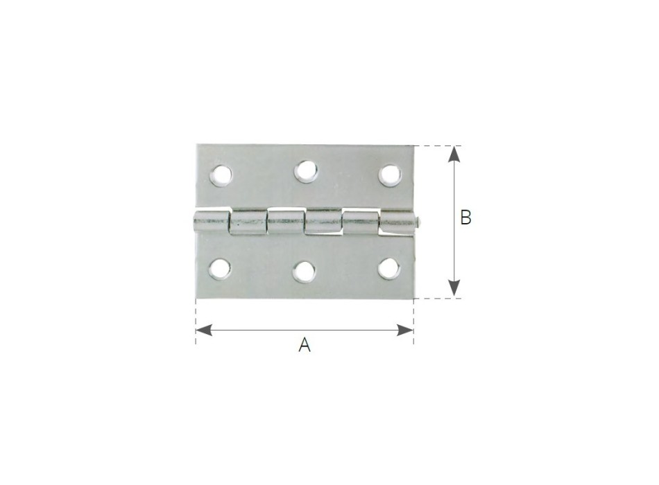 CERNIERA INOX A LIBRETTO MM.80x50