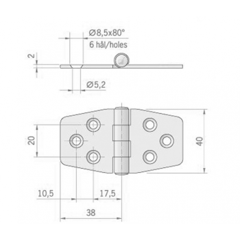 CERNIERA INOX ESAGONALE