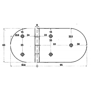 CERNIERA LUCIDATA A SPECCHIO 145X65MM.