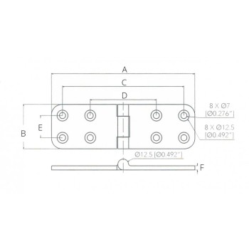 CERNIERA LUCIDATA A SPECCHIO MM.165X51