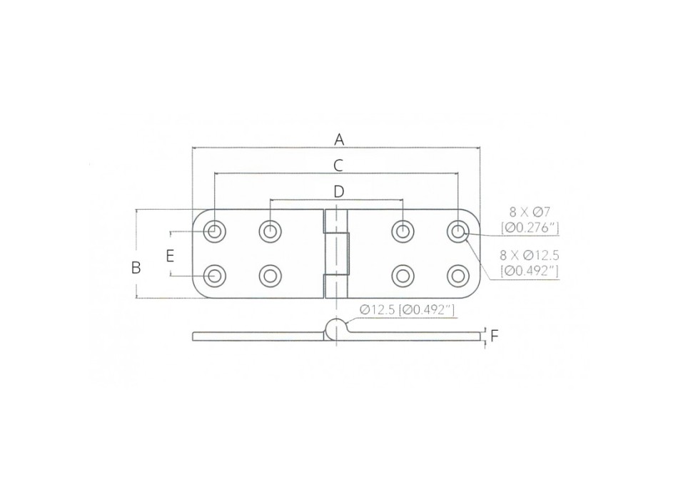 CERNIERA LUCIDATA A SPECCHIO MM.165X51