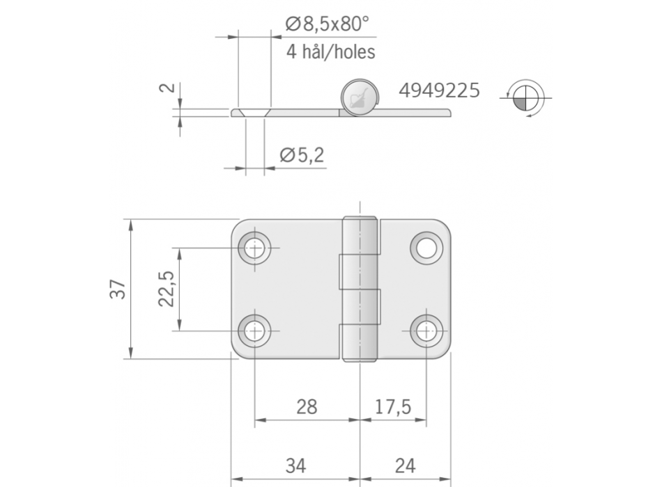 CERNIERA LUCIDATA A SPECCHIO MM.58X37