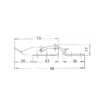 CHIUSURA A LEVA INOX MM.98X28