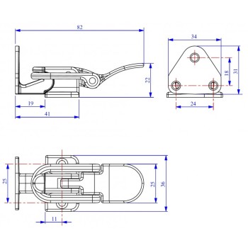 CHIUSURA A SQUADRA OTTONE CROMATO