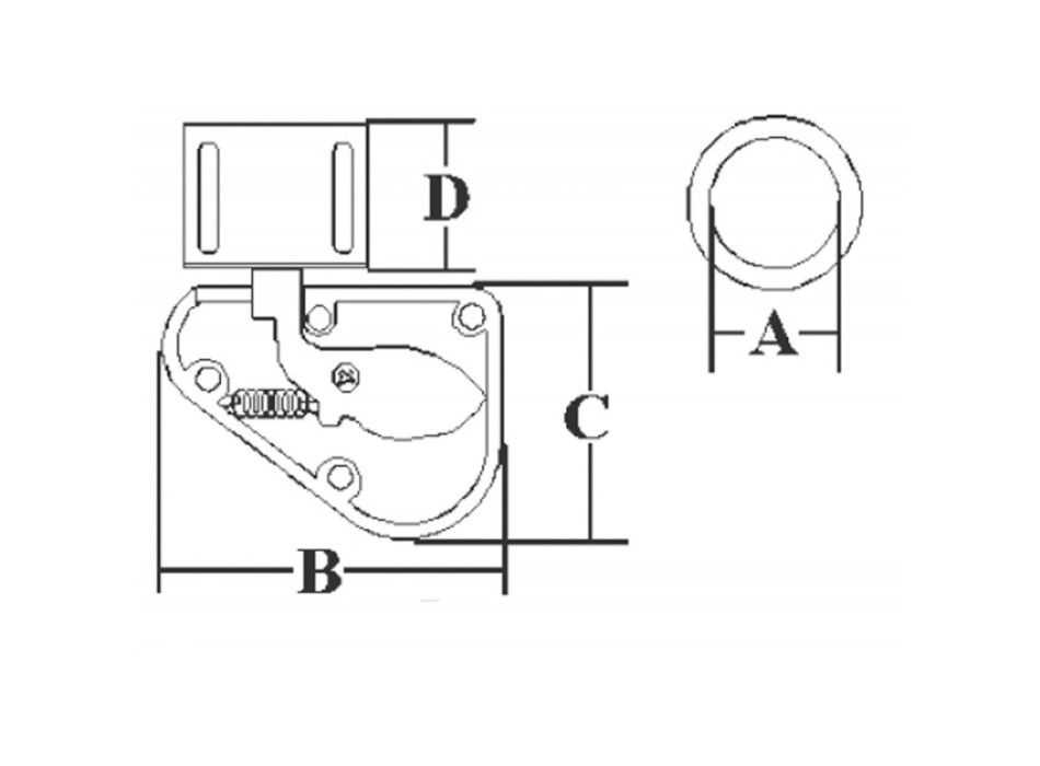 CHIUSURA IN PLASTICA DESTRA
