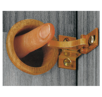 CHIUSURA OTTONE C/BOCCOLA TEAK