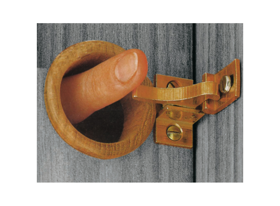 CHIUSURA OTTONE C/BOCCOLA TEAK