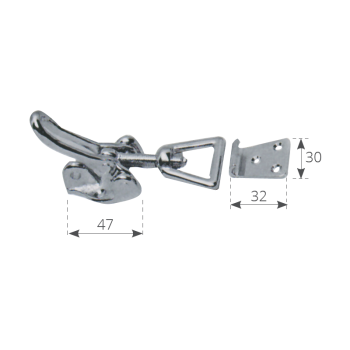 CHIUSURA REGOLABILE OTTONE CROMATO