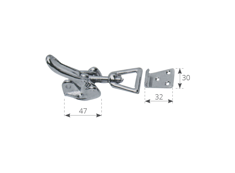 CHIUSURA REGOLABILE OTTONE CROMATO